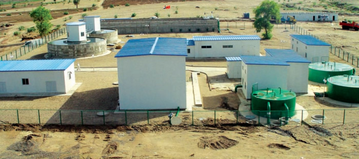苏丹达利和马兹穆供水项目水厂鸟瞰图